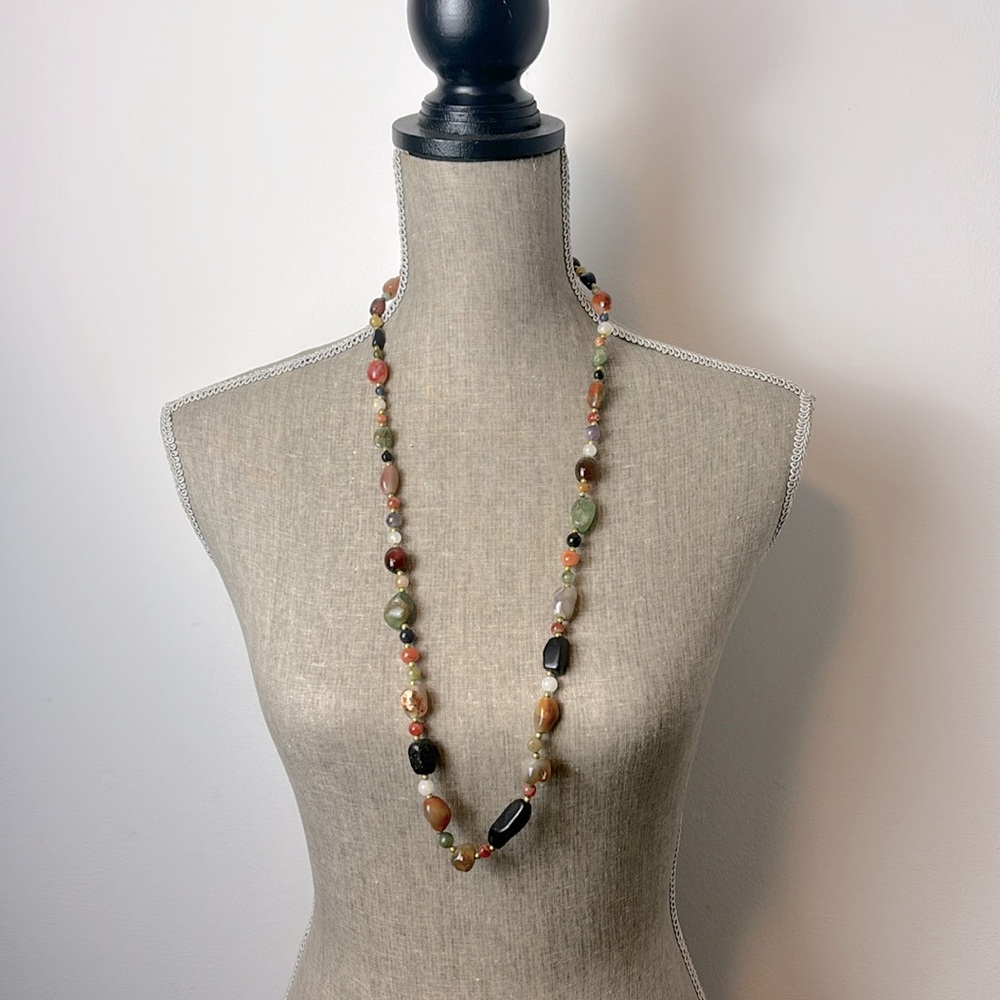 Genuine stone necklace
